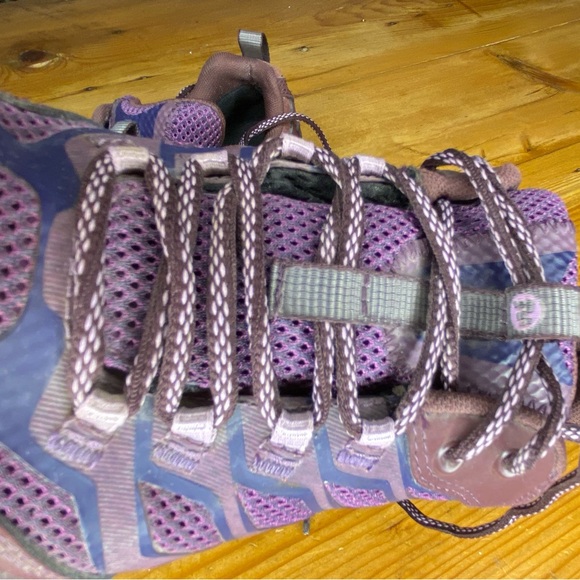 Women’s Merrell purple ankle hiking shoe Vibram select dry size 8.5 - Picture 8 of 10